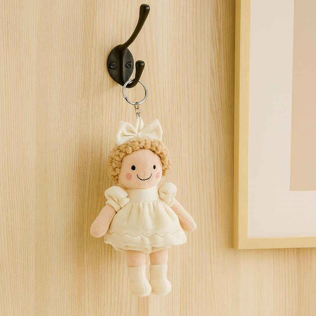 Portachiavi/cuscino di peluche 3D personalizzato con foto di bambino