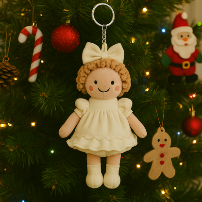 Portachiavi/cuscino di peluche 3D personalizzato con foto di bambino