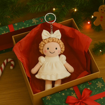 Portachiavi/cuscino di peluche 3D personalizzato con foto di bambino