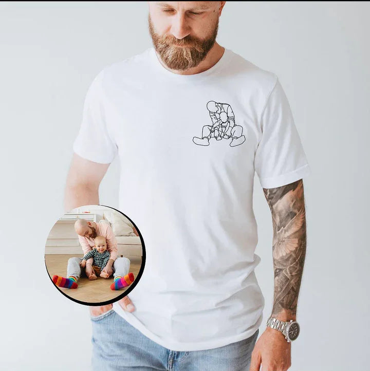 Felpa Con Foto Personalizzata Ricamata, Regalo Personalizzato Per Il Nonno, Regalo Unico Per Il Papà