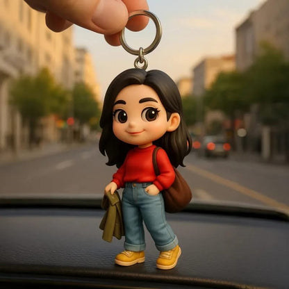 Portachiavi personalizzato con figura 3D da foto Portachiavi personalizzato per ragazza Mini figura 3D personalizzata regalo per bambini