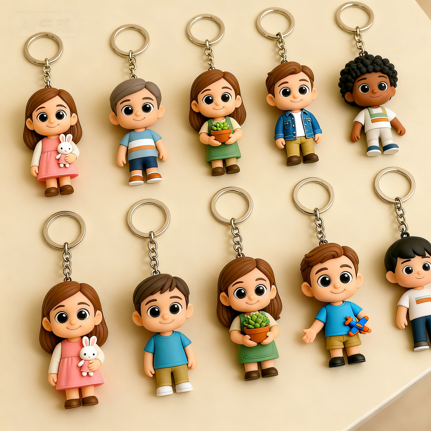 Portachiavi personalizzato con figura 3D da foto, portachiavi personalizzato per studenti, regalo per bambini