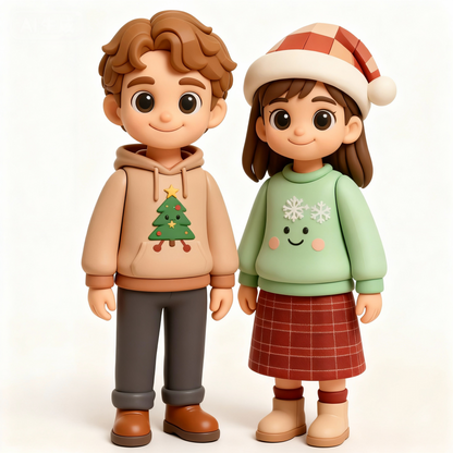 Regalo di Natale Personalizzato – Portachiavi o Mini Figura 3D dalla Tua Foto
