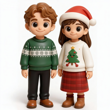 Regalo di Natale Personalizzato – Portachiavi o Mini Figura 3D dalla Tua Foto