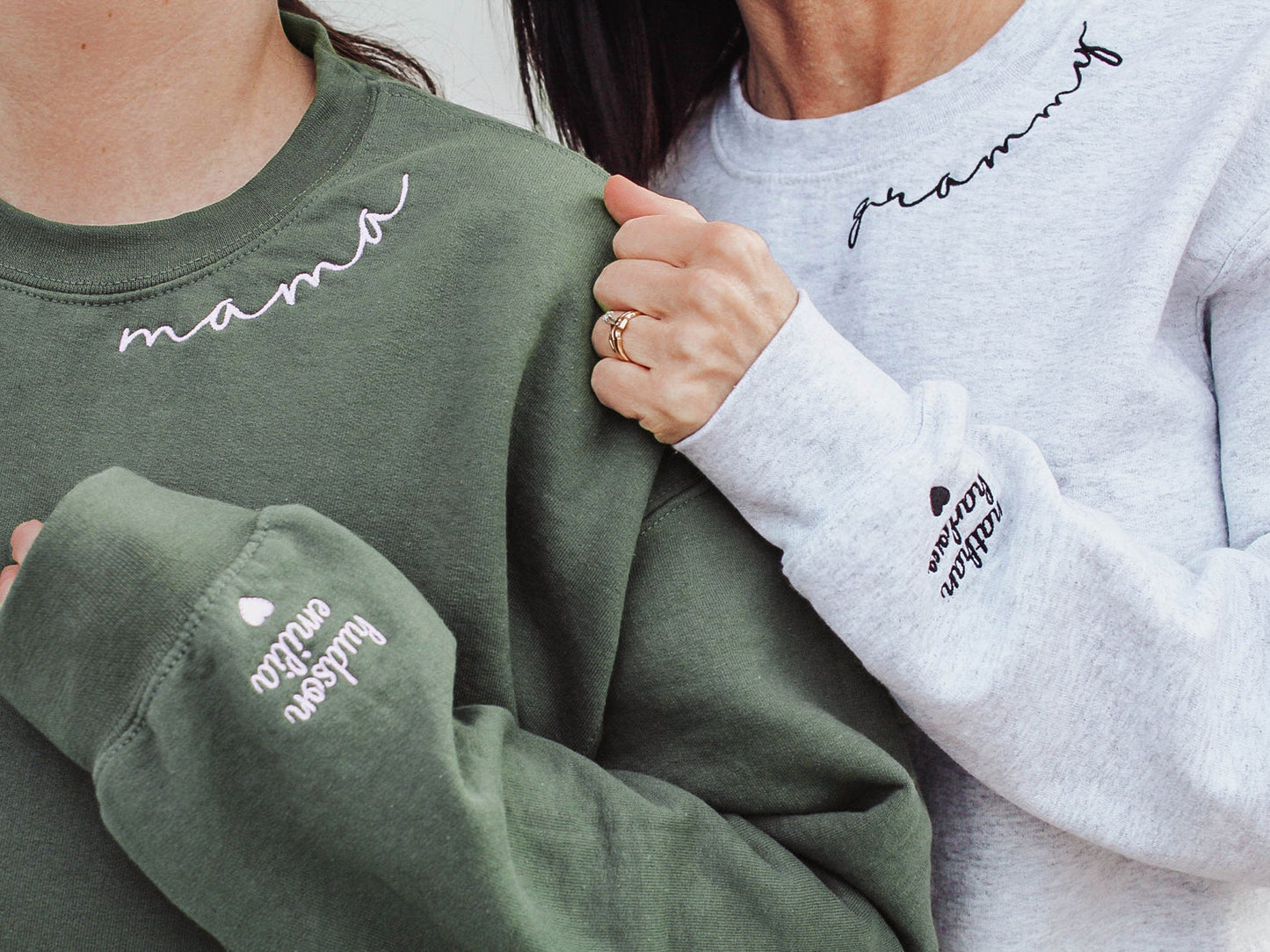 Felpa personalizzata per mamma con nome del bambino ONSeve, felpa personalizzata per mamma, felpa regalo per mamma