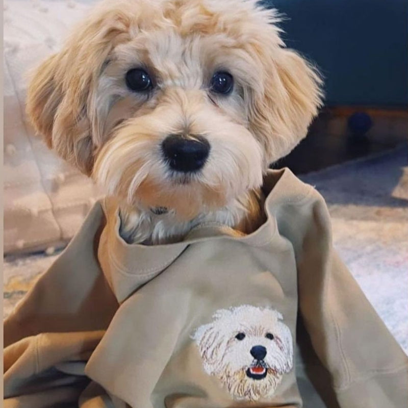 Felpa con nome e faccia di animale domestico personalizzata con regalo personalizzato