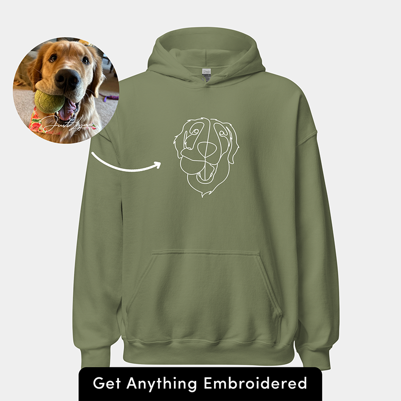 Felpa con cappuccio ricamata personalizzata, regalo per animali domestici