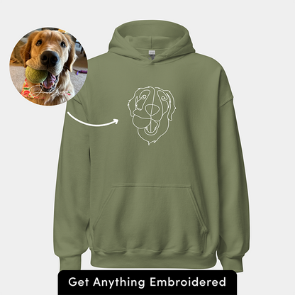 Felpa con cappuccio ricamata personalizzata, regalo per animali domestici