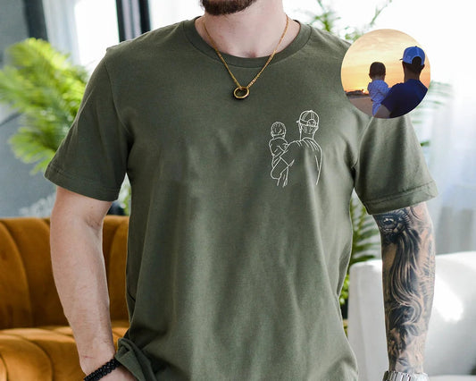 Felpa Con Cappuccio Ricamata Personalizzata Per Papà