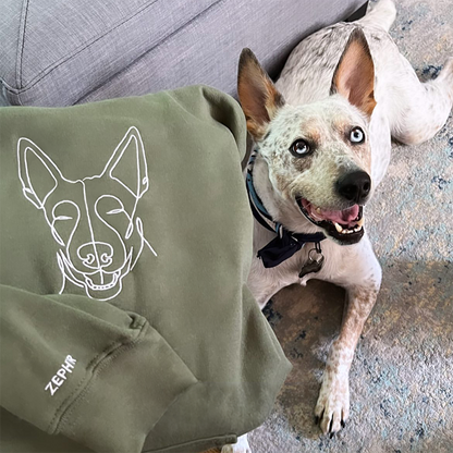 Felpa con cappuccio ricamata personalizzata, regalo per animali domestici