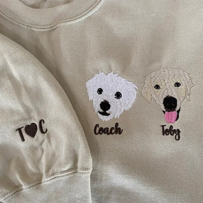 Felpa con nome e faccia di animale domestico personalizzata con regalo personalizzato