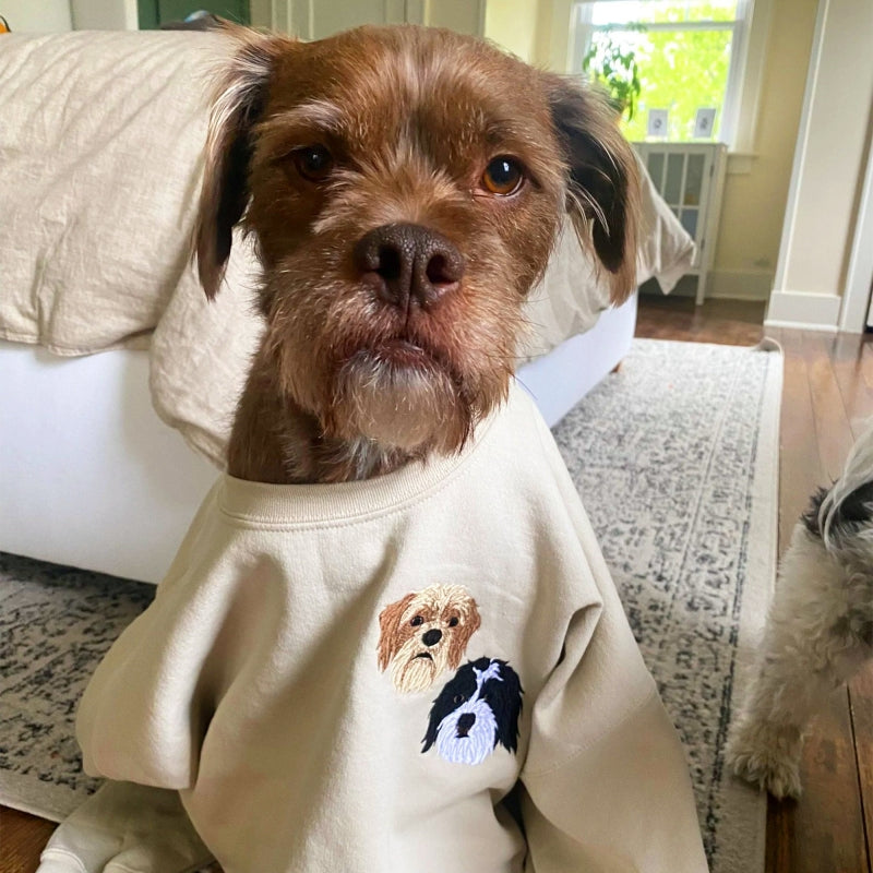 Felpa con nome e faccia di animale domestico personalizzata con regalo personalizzato