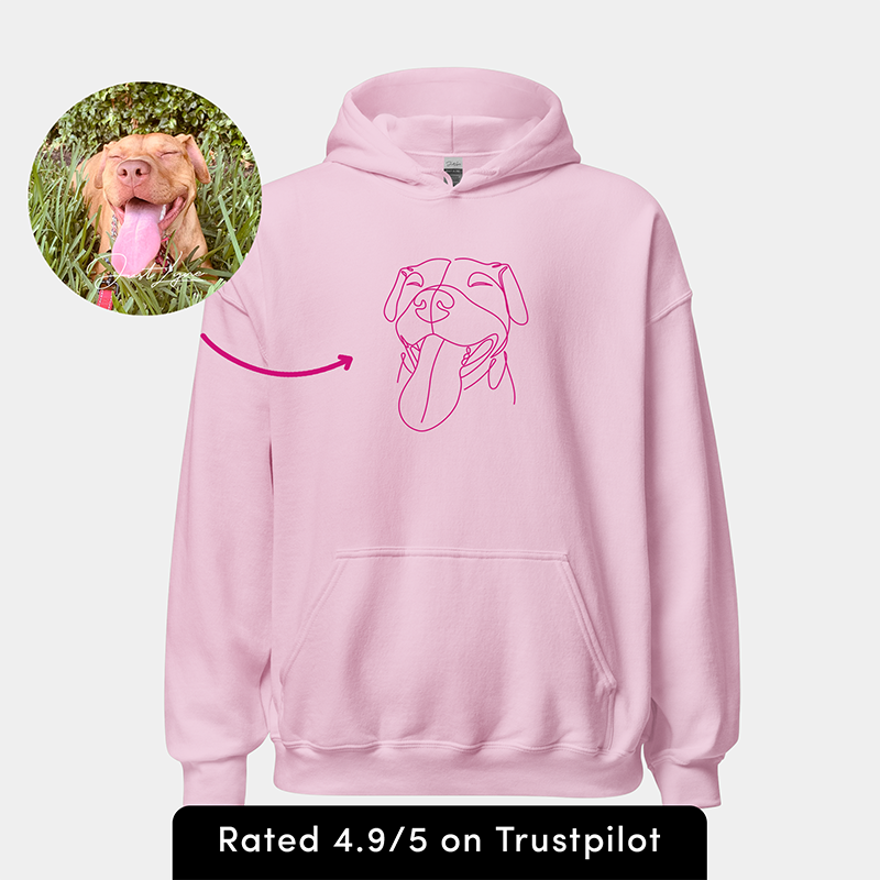 Felpa con cappuccio ricamata personalizzata, regalo per animali domestici