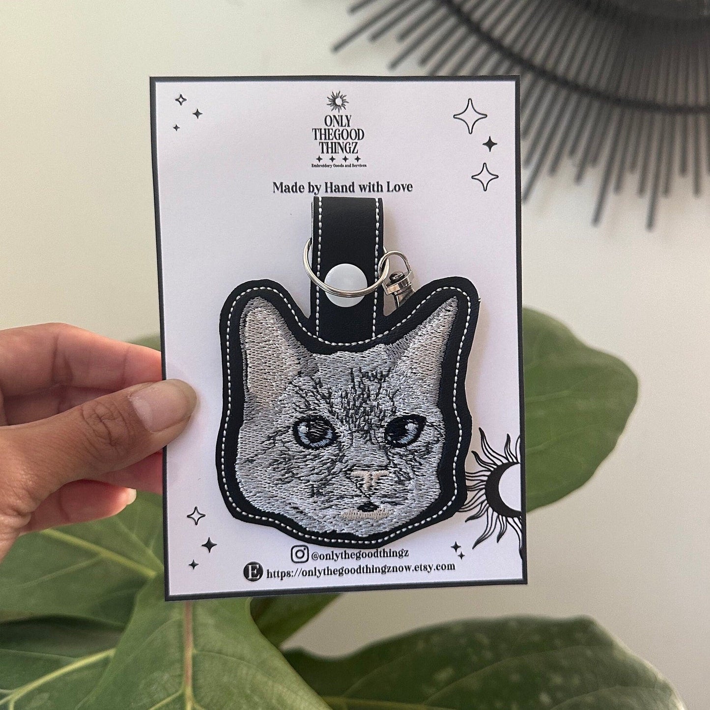 Portachiavi Con Ricamo Personalizzato Per Animali Domestici Portachiavi Con Ricamo Personalizzato Per Animali