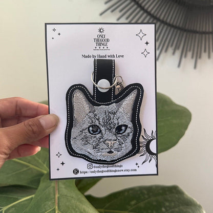 Portachiavi Con Ricamo Personalizzato Per Animali Domestici Portachiavi Con Ricamo Personalizzato Per Animali