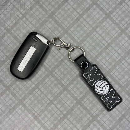 Portachiavi Ricamato Con La Scritta "Mamma Della Pallavolo" - Ciondolo Per Borsa Fatto A Mano Con Spirito Di Squadra, Regalo Per Le Mamme