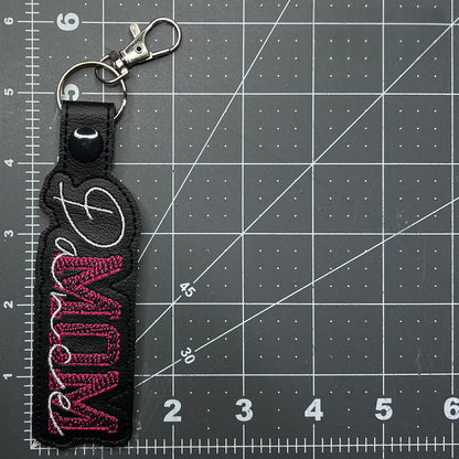 Portachiavi "Ballerina Mom" - Regalo Ricamato A Mano Per La Mamma - Portachiavi O Ciondolo Per Borsa