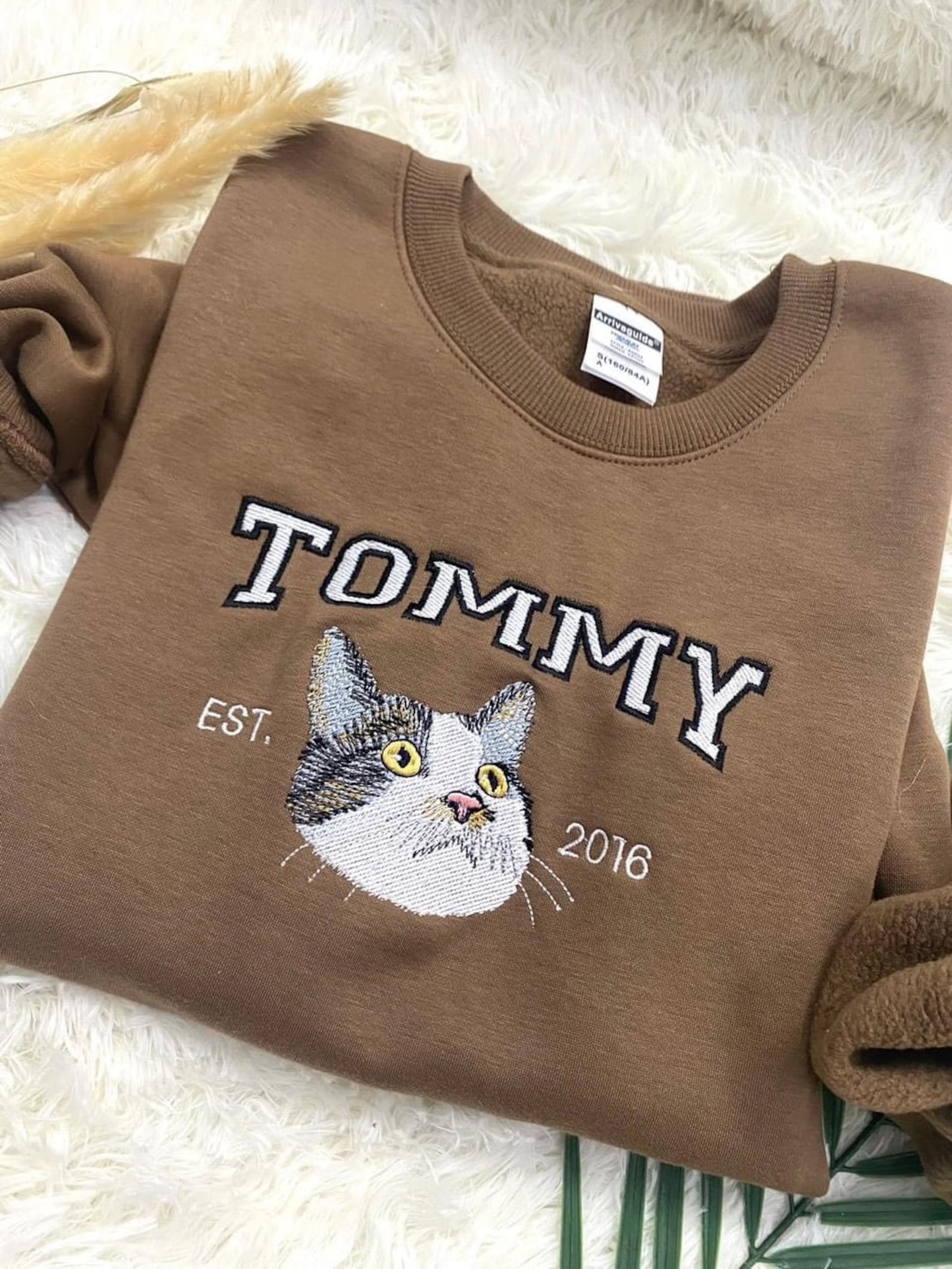 Felpa ricamata, felpa con cappuccio personalizzata per animali domestici, felpa personalizzata con volto e nome dell'animale domestico, regalo personalizzato