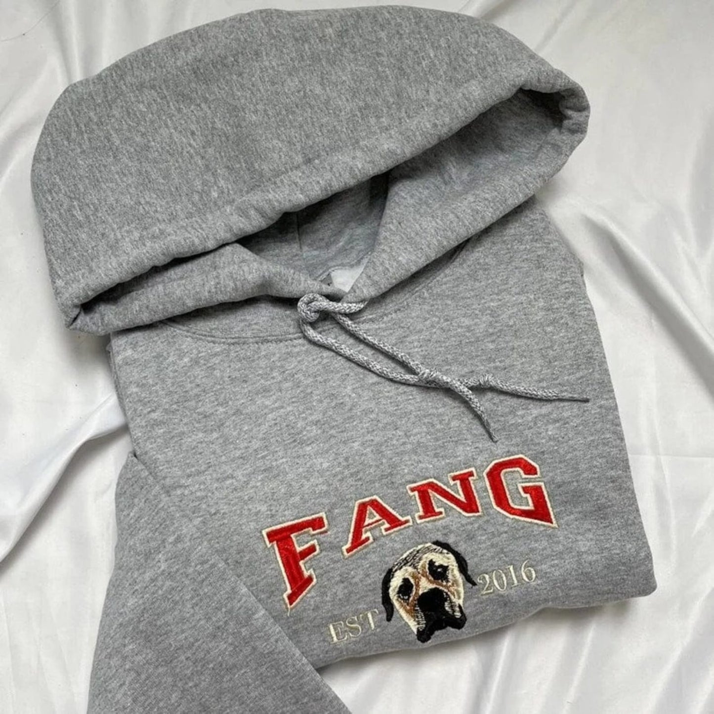 Felpa ricamata, felpa con cappuccio personalizzata per animali domestici, felpa personalizzata con volto e nome dell'animale domestico, regalo personalizzato