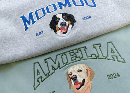 Felpa con cappuccio e ricamo personalizzato con il nome del tuo cane, regalo per il proprietario del cane.
