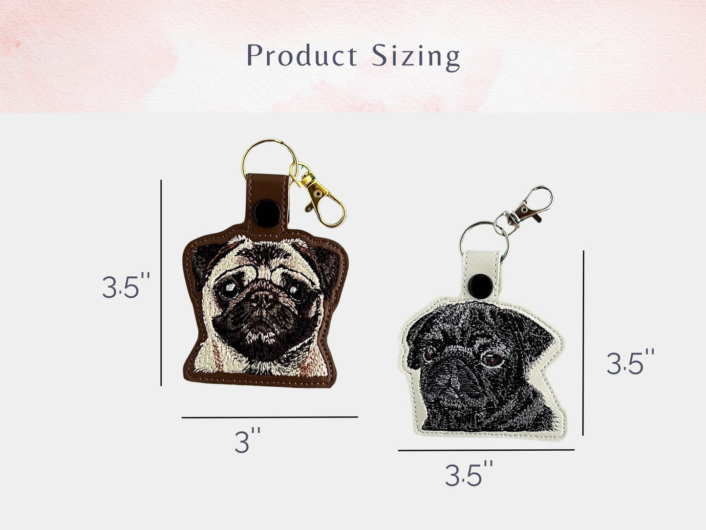 Portachiavi Realistico A Forma Di Carlino: Portachiavi In Similpelle Ricamato O Ciondolo Per Borsa, Un Regalo Fantastico Per Gli Amanti Dei Cani!