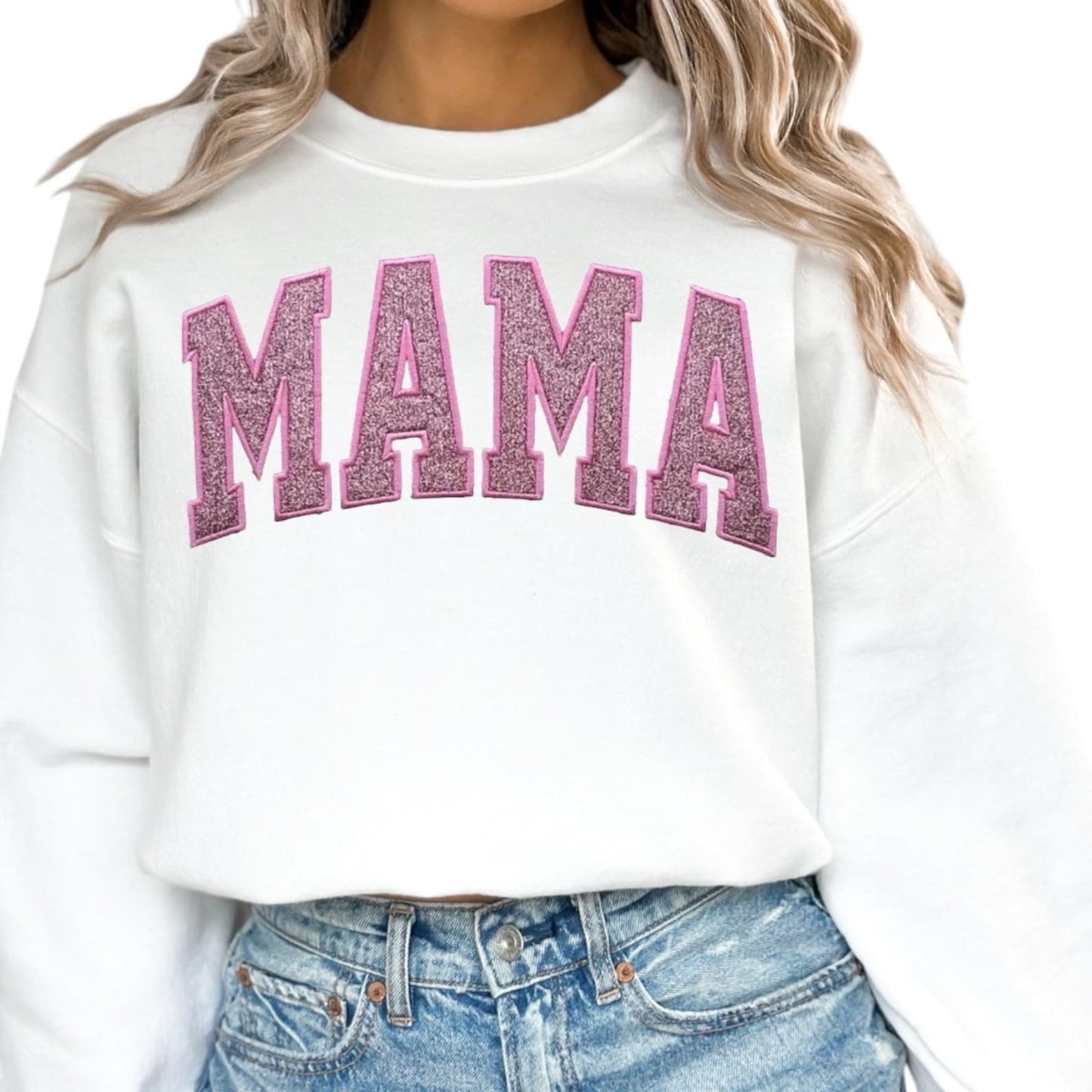 Felpa con ricamo glitterato per mamma, siamo un pullover alla moda, regalo per lei