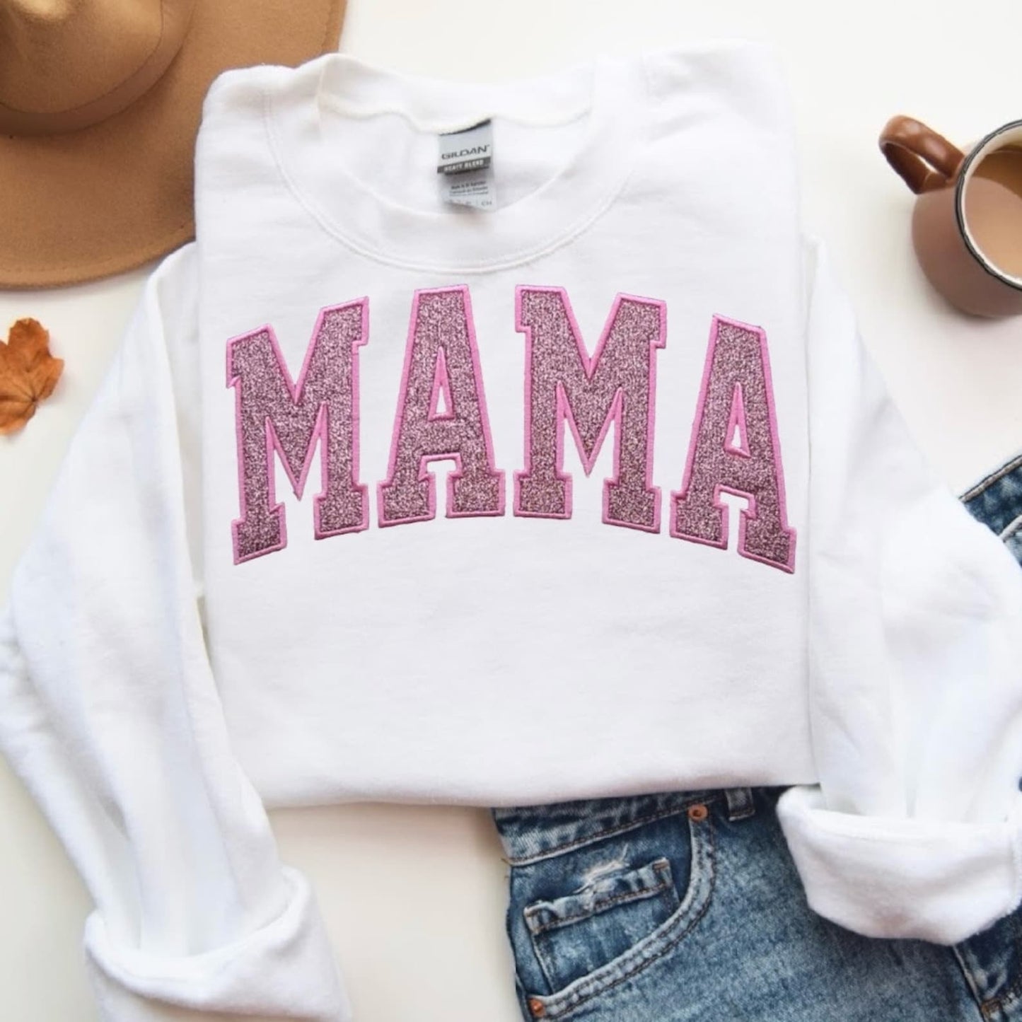 Felpa con ricamo glitterato per mamma, siamo un pullover alla moda, regalo per lei