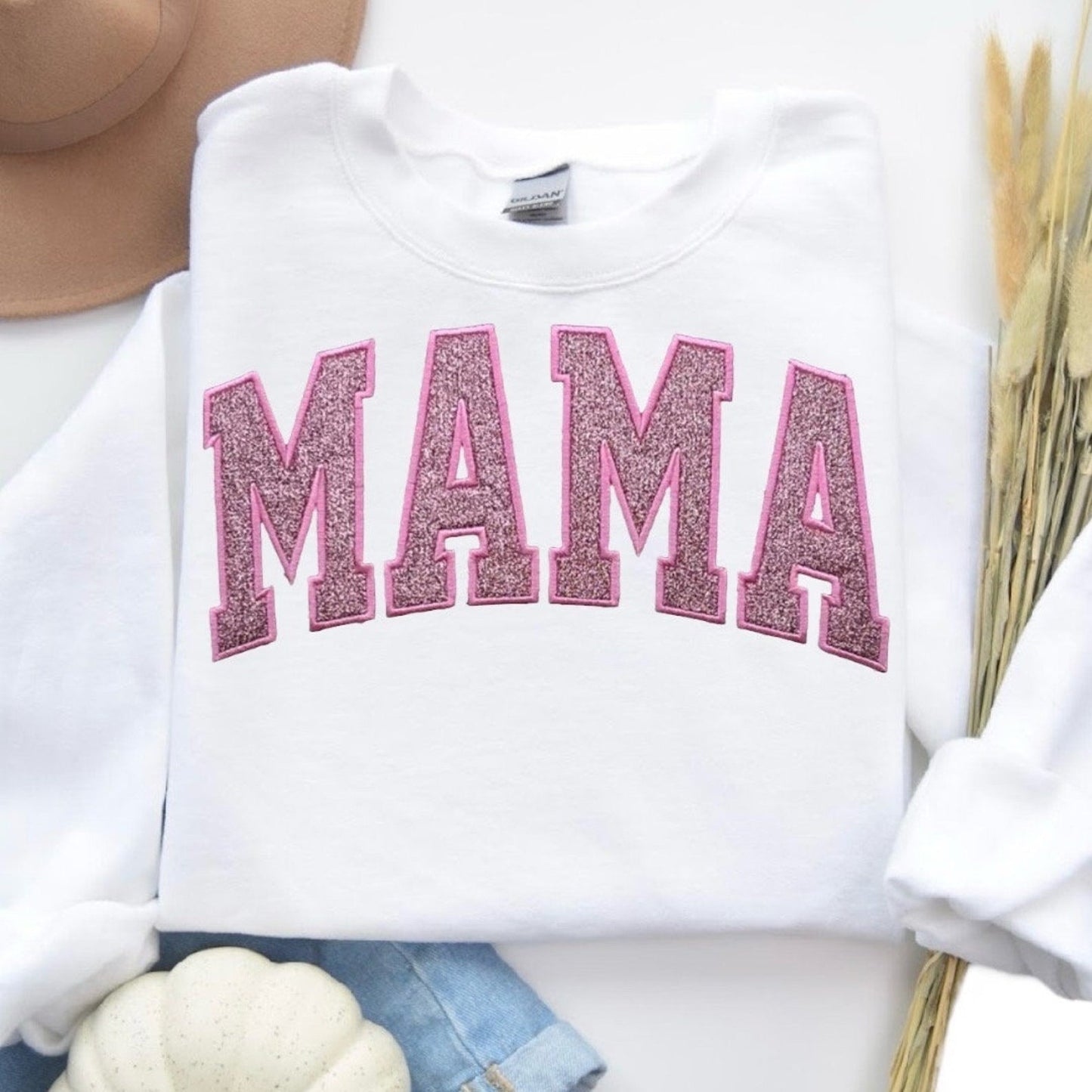 Felpa con ricamo glitterato per mamma, siamo un pullover alla moda, regalo per lei