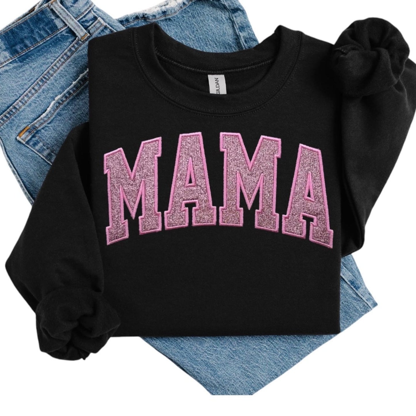 Felpa con ricamo glitterato per mamma, siamo un pullover alla moda, regalo per lei