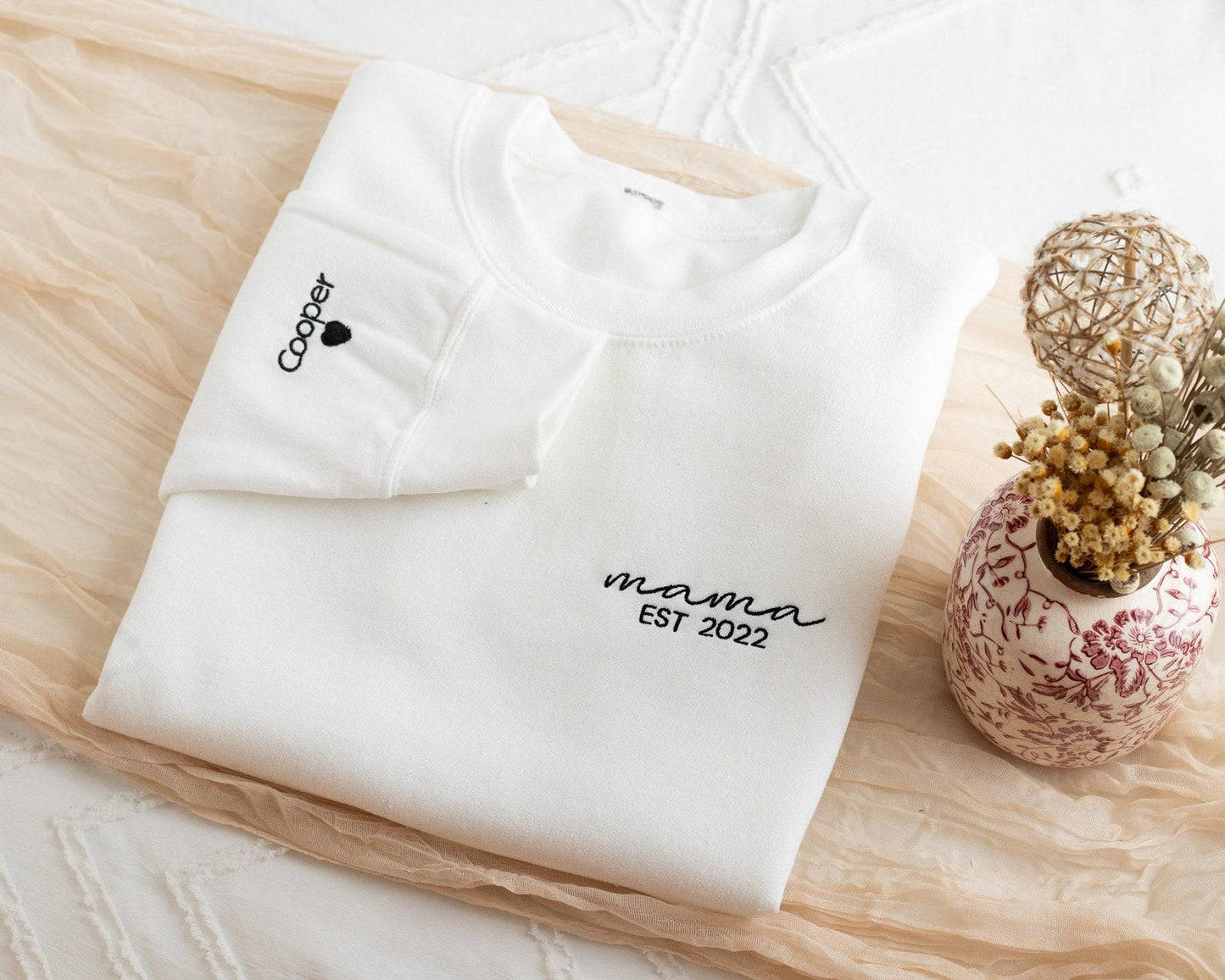 Felpa Personalizzata Ricamata Per Papà, Felpa Personalizzata Per Mamma, Felpa Personalizzata Per Mamma E Papà, Felpe Ricamate Abbinate Per Mamma E Papà