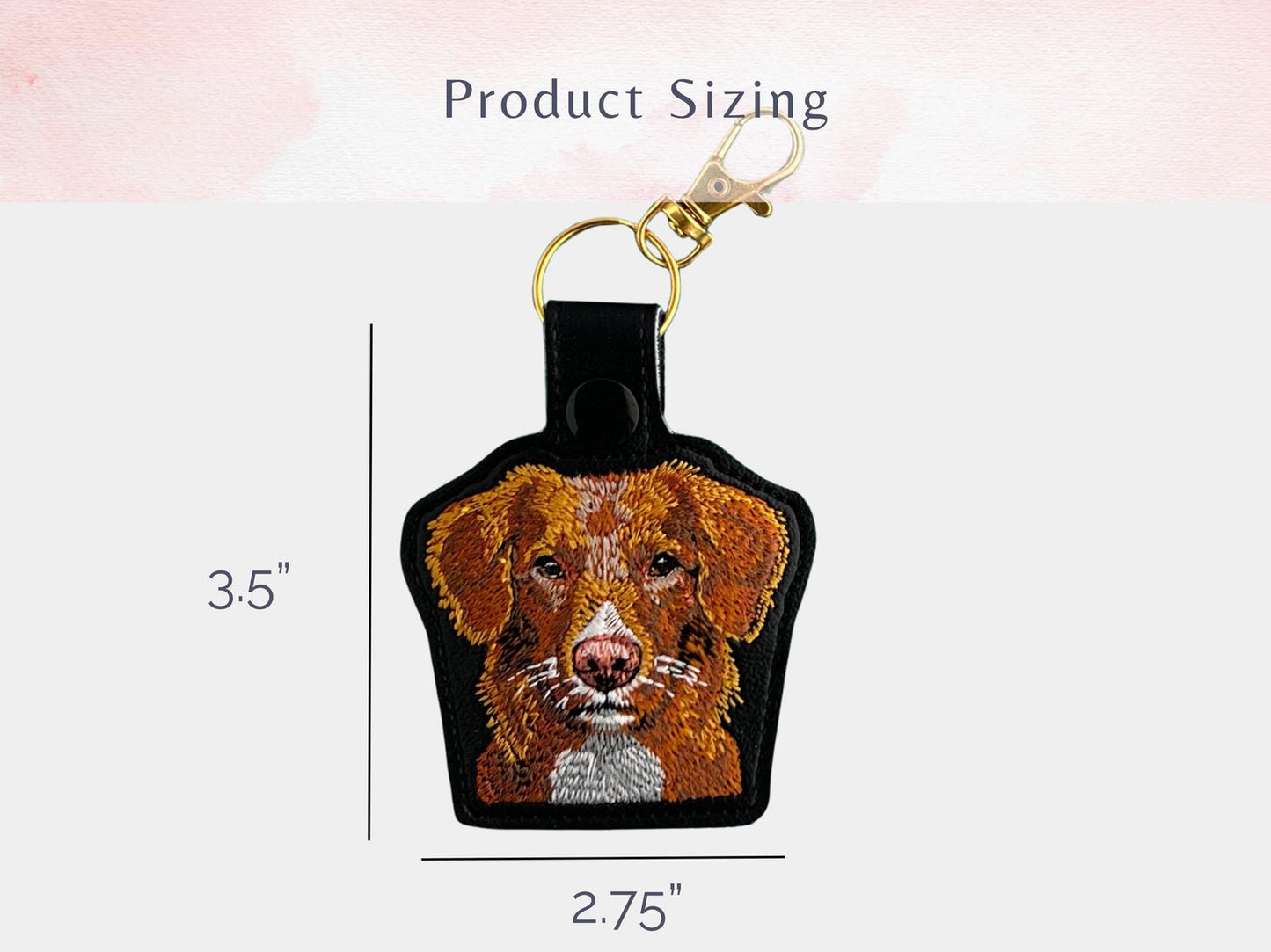 Portachiavi Realistico A Forma Di Nova Scotia Duck Tolling Retriever: Portachiavi In Similpelle Ricamato O Ciondolo Per Borsa, Un Regalo Fantastico Per Gli Amanti Dei Cani!