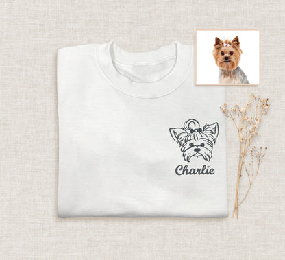 Felpa con ricamo per animali domestici, felpa con cappuccio con ricamo a forma di muso di cane, felpa personalizzata con foto di mamma di cane, felpe con cappuccio per cani