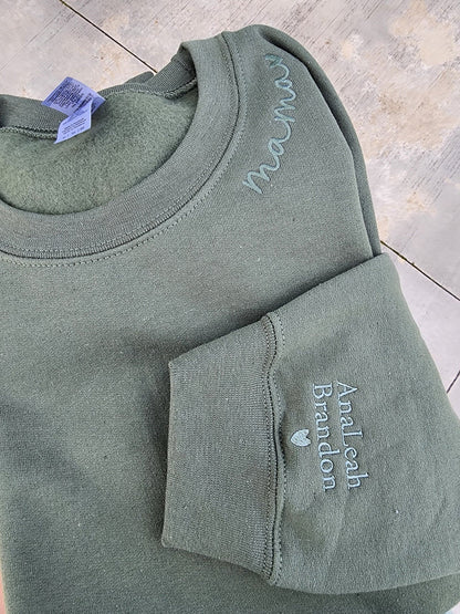 Felpa Con Ricamo "Mamma", Maglietta Personalizzata Con Nomi Di Bambini, Annuncio Di Gravidanza Per Neomamme, Regalo Per La Festa Della Mamma, Nomi Di Bambini
