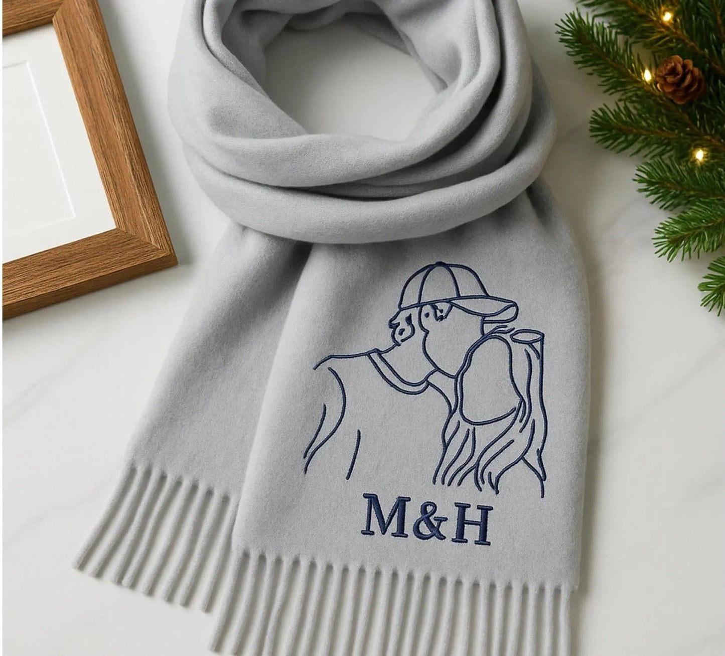 Sciarpa personalizzata con volto o nome: un caldo ricordo per l'inverno