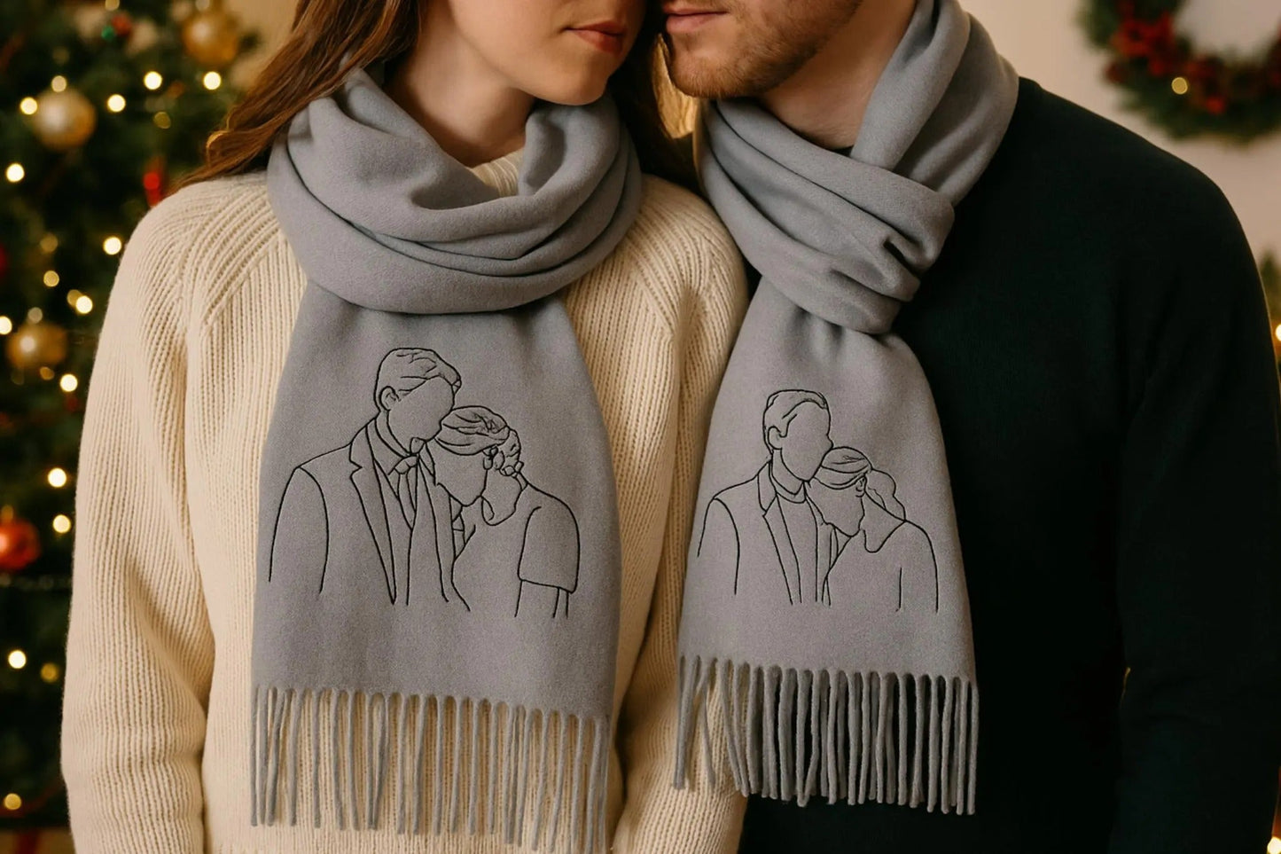 Sciarpa personalizzata con volto o nome: un caldo ricordo per l'inverno