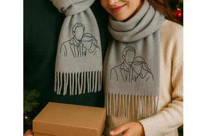 Sciarpa personalizzata con volto o nome: un caldo ricordo per l'inverno