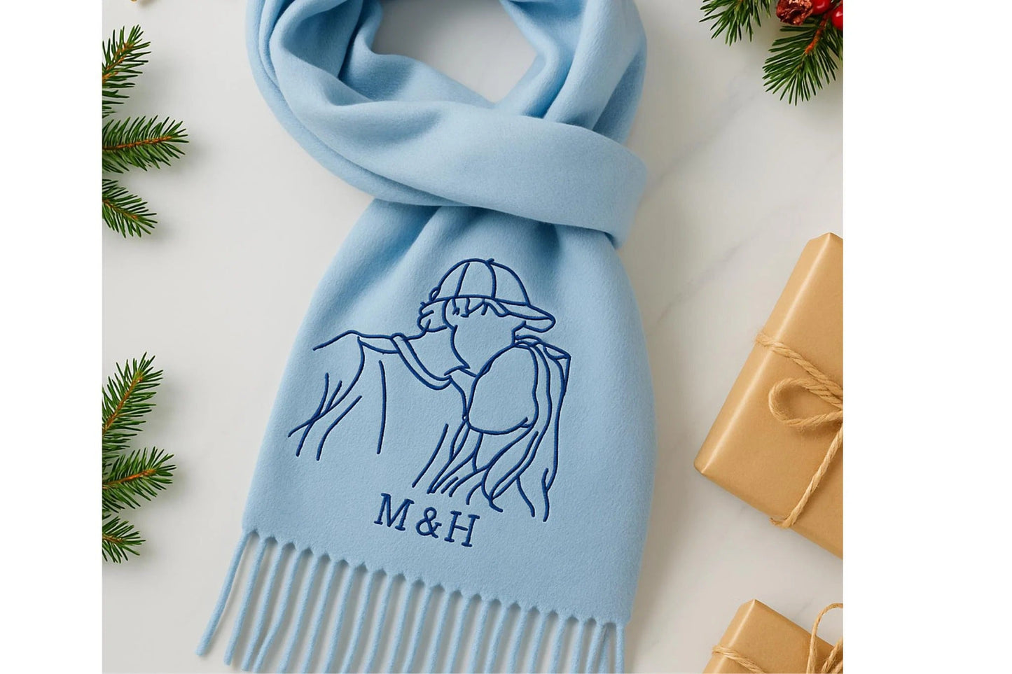Sciarpa personalizzata con volto o nome: un caldo ricordo per l'inverno