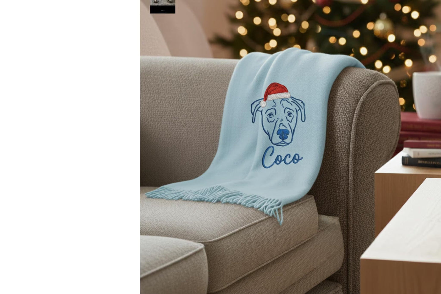 Sciarpa personalizzata con cane o gatto – Regalo unico con ricamo