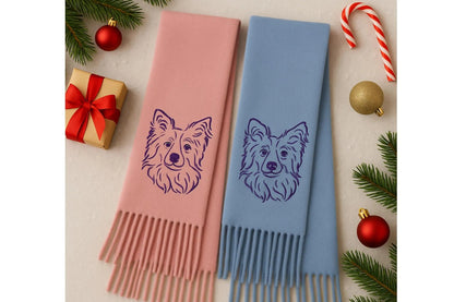 Fai ricamare il tuo animale domestico! Una sciarpa personalizzata unica è il regalo perfetto.