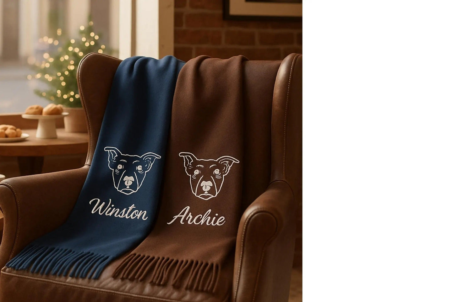 Fai ricamare il tuo animale domestico! Una sciarpa personalizzata unica è il regalo perfetto.