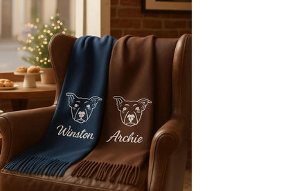 Fai ricamare il tuo animale domestico! Una sciarpa personalizzata unica è il regalo perfetto.