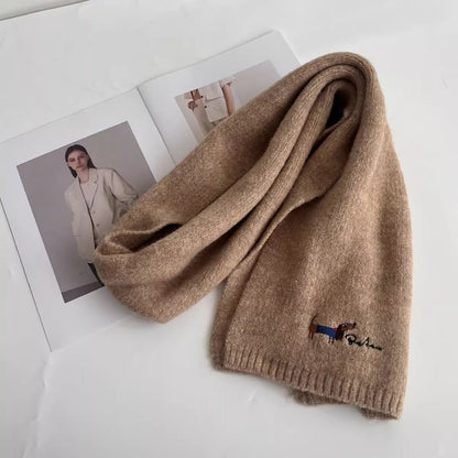 Sciarpa ricamata con ritratto di animale domestico, sciarpa personalizzata con volto e nome dell'animale, sciarpa invernale per animali domestici, regalo per gli amanti degli animali, ricordo per animali domestici, regalo di Natale