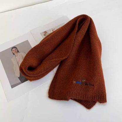 Sciarpa ricamata con ritratto di animale domestico, sciarpa personalizzata con volto e nome dell'animale, sciarpa invernale per animali domestici, regalo per gli amanti degli animali, ricordo per animali domestici, regalo di Natale