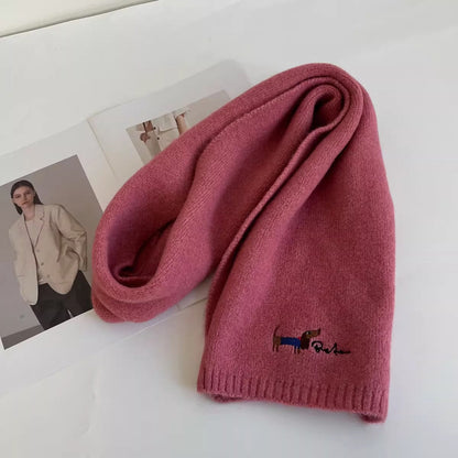 Sciarpa ricamata con ritratto di animale domestico, sciarpa personalizzata con volto e nome dell'animale, sciarpa invernale per animali domestici, regalo per gli amanti degli animali, ricordo per animali domestici, regalo di Natale