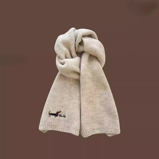 Sciarpa ricamata con ritratto di animale domestico, sciarpa personalizzata con volto e nome dell'animale, sciarpa invernale per animali domestici, regalo per gli amanti degli animali, ricordo per animali domestici, regalo di Natale