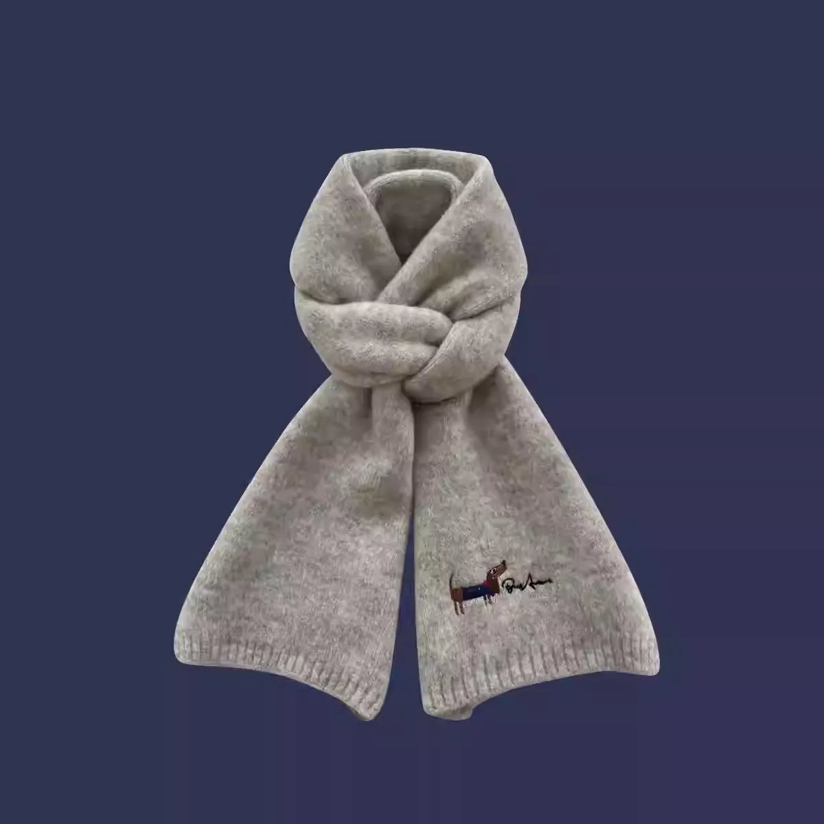 Sciarpa ricamata con ritratto di animale domestico, sciarpa personalizzata con volto e nome dell'animale, sciarpa invernale per animali domestici, regalo per gli amanti degli animali, ricordo per animali domestici, regalo di Natale