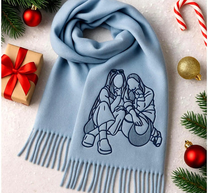 Sciarpa personalizzata con volto o nome: un caldo ricordo per l'inverno