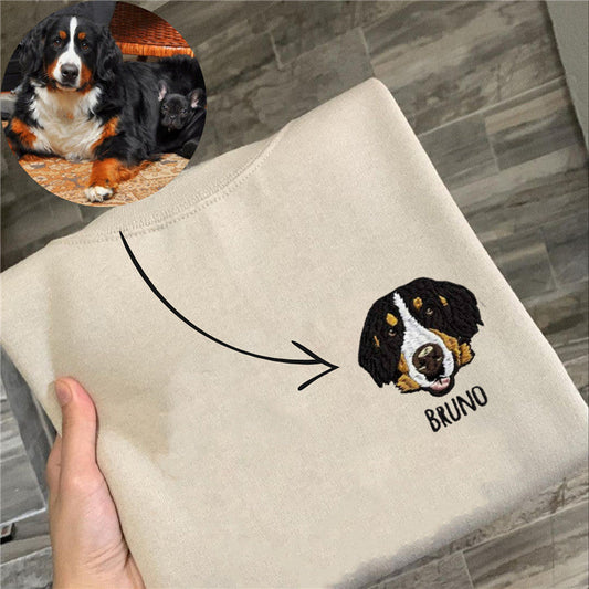 Felpa con nome e faccia di animale domestico personalizzata con regalo personalizzato