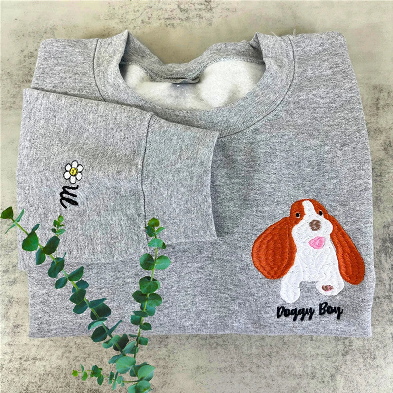 Felpa con nome e faccia di animale domestico personalizzata con regalo personalizzato