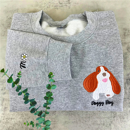 Felpa con nome e faccia di animale domestico personalizzata con regalo personalizzato